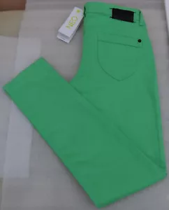 New with Tags! Womens Adidas NEO COLOUR SKINNY Stretch Denim Jeans Green 27W30L - Picture 1 of 11