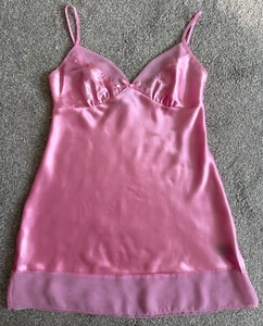 Ladies Pink LA SENZA Satin / Silky Babydoll NIGHTIE / CHEMISE - UK 12 (EUR 40) - Picture 1 of 10