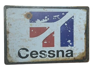 Insegna Aviazione Cessna per Appendiabiti Aerei, Sky Bars, Negozi, Casa 8" x 12" Metallo - Foto 1 di 3