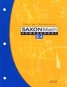 Saxon Math Homeschool 5/4: Tests and Worksheets - 3rd Edition 2004 - Picture 1 of 1