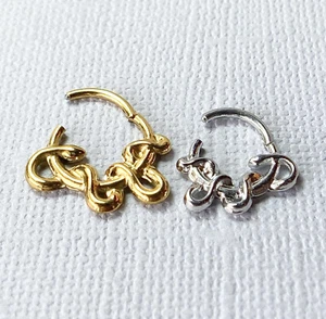 1pc Twisted Snake Hinged Segment Ring Helix Septum Clicker Body Jewelry - Picture 1 of 8