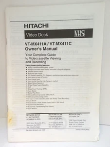 Hitachi Video Deck Manual VT-MX411A / VT-MX411C 1996 English & Espanol - Picture 1 of 1