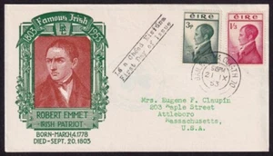 Ireland, 1953 Robert Emmet Illustrated FDC. Scarce Cachet. 'DUBLIN' CDS Cancel - Picture 1 of 2
