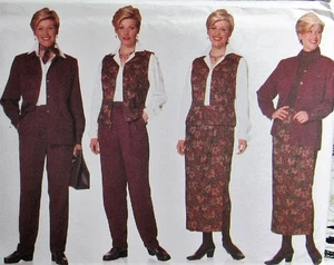 Butterick 5199 Womens 8-10-12 JG HOOK Wrap Around Skirt Jacket Vest Pant Pattern - Picture 1 of 3