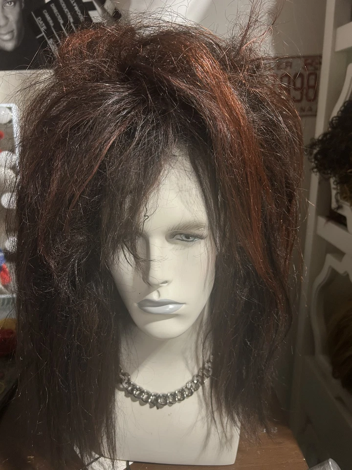 Peruca de balanço/cosplay/unissex feita à mão/mistura de cabelo humano - Imagem 1 de 4