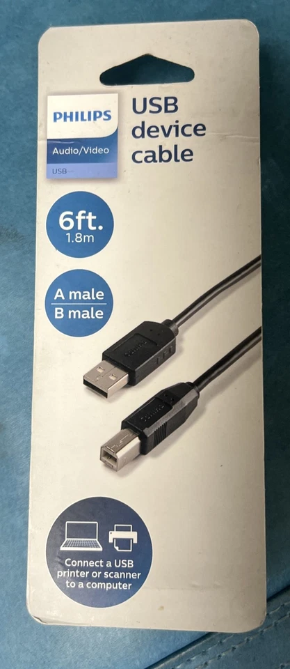 Philips USB 2.0 Device Cable - 6ft