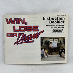 WIN, LOSE OR DRAW Nintendo NES Manual Only Instruction Booklet