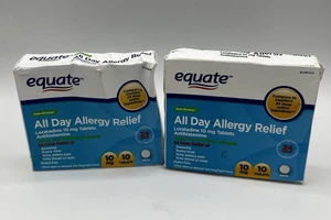 2 Pck Equate All Day Allergy Relief 10 mg Tabs 10ct FREE SHIPPING! BUY NOW! - Picture 1 of 4