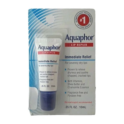 Aquaphor Lip Repair - Alivio inmediato agrietado seco - 0,35 fl oz Foto 1 de 3