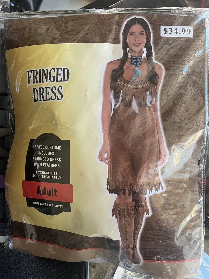 Костюм (вестерн) с бахромой платье для взрослых стандартный костюм для Хэллоуина - Изображение 1 из 1