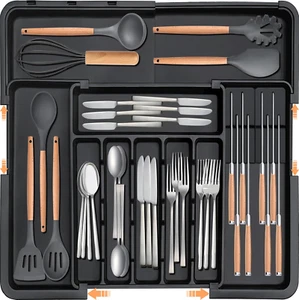 Organizer Argenteria - Espandibile Grande Cassetto Cucina Organizer Utensili Organiz - Foto 1 di 12