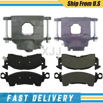 Pinzas de freno delanteras izquierda derecha y pastillas de cerámica para Chevrolet K10 Suburban 1979-1980 Foto 1 de 4