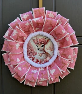 Rosa Weihnachtskranz, Hirschkranz - Bild 1 von 5