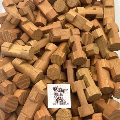 50 troncos Lincoln de 1,5" color marrón claro 1 muesca piezas de madera redondas individuales Foto 1 de 3