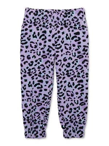 365 Kids from Garanimals Girls Fleece Print Jogger Pants Size 8 Animal Print - Picture 1 of 3