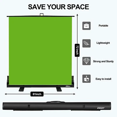 ENVÍO RÁPIDO: Telón de fondo fotográfico panel cromakey plegable pantalla verde Emart Foto 1 de 4