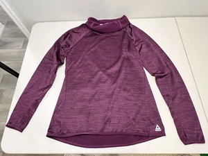 Reebok Performance Long Sleeve Pullover Womens M Burgundy Athletic Cowl Neck - Picture 1 of 11