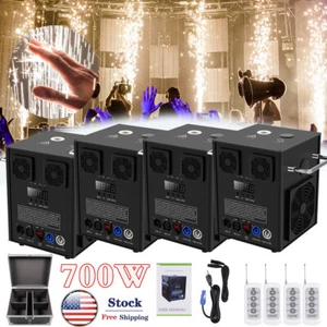 4X 700W Máquina de chispa fría DMX escenario fuegos artificiales exteriores boda fiesta luces - Imagen 1 de 20