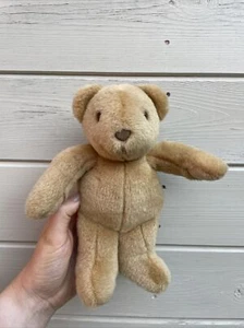 "JUGUETE DE PELUCHE SUAVE VINTAGE MARRÓN DORADO CUIDADO MADRE OSO DE PELUCHE APROX 8""" - Imagen 1 de 12