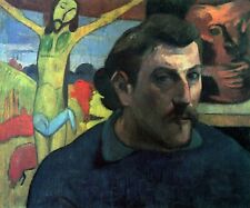 Self Portrait with Yellow Christ by Paul Gauguin Giclee Fine Art Repro on Canvas