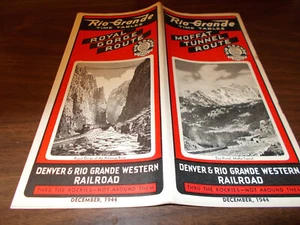 1944 Denver & Rio Grande Western Railroad Time Table / Dezember 1944 - Bild 1 von 3