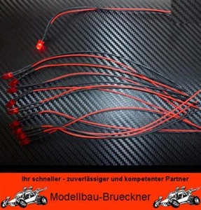 10 unidades LED 3 mm ROJO 6 - 12 voltios listo soldado iluminación RC-CAR FG - Imagen 1 de 1