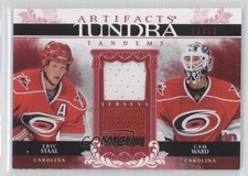 2009-10 Upper Deck Artifacts Tundra Tandems Red /50 Eric Staal Cam Ward #TT-SW