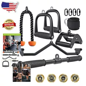 Professional 6-in-1 Cable Attachment Set - Ultimate Triceps and Back Workout - Picture 1 of 11