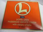 Lionel 12962 118 Lionel Lines Passenger Center With Steam Whistle ** NIB
