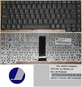Teclado Qwerty NE Nórdico ASUS F2 Series 04GNI11KND40-1 9J.N8182.J1K Negro - Imagen 1 de 1