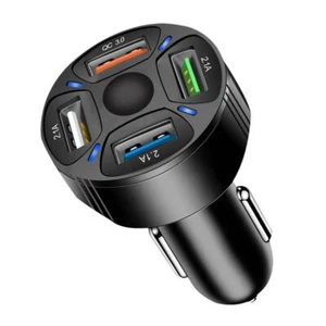 Car Charger USB Fast Charging Four-port Smartphone Charging Head D9T9 - Picture 1 of 16