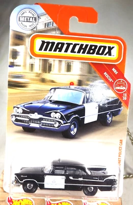 2019 Matchbox #43 MBX Rescue 15/20 59 DODGE CORONET POLICE CAR Chief Black-White - Image 1 of 4