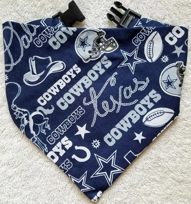 扣狗头巾围巾猫头巾达拉斯牛仔足球 nfl 手工制作 — 第 1/4 张图片