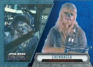 2016 Topps Star Wars Evolution Blue Lightsaber Parallel #58 Chewbacca - Picture 1 of 1