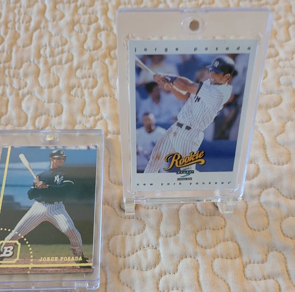 (2) КАРТОЧКИ ДЕБЮТАНТОВ JORGE POSADA NEW YORK YANKEES CATCHER ⚾️⚾️⚾️🔥🔥🔥HOT!! - Изображение 1 из 4