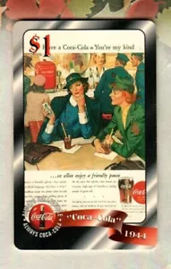 SPRINT Coca-Cola 1944 Friendly Pause ( 1996 ) Phone Card ( $0 - EXPIRED  ) - Picture 1 of 2