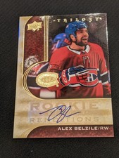 2020-21 UPPER DECK UD TRILOGY ALEX BELZILE RR-4 ROOKIE RENDITIONS AUTO AUTOGRAPH