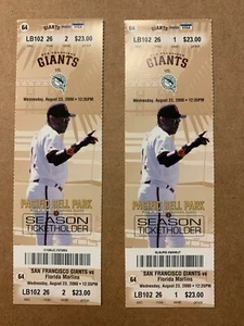 BARRY BOND GAME TICKETS HOMERUN #483 PAC BELL PARK 23.08.2000 - Bild 1 von 5