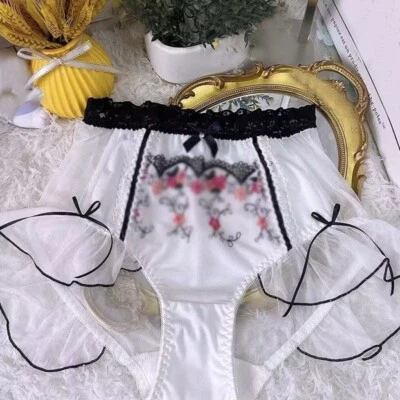 Ropa Interior Princesa Lolita Niñas Dama Encaje Bragas Calzoncillos Volantes Japoneses Bragas Foto 1 de 2
