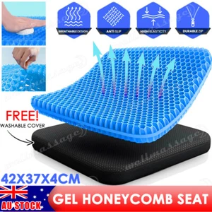 Protector Gel Honeycomb Seat Comfort Cushion Pain Relief Flex Back Support Spine - Picture 1 of 12