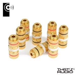 (8x) Bananenstecker Kupplungen (Buchse Stecker) für Wandplatte Lautsprecher Buchse BC1 - Bild 1 von 1