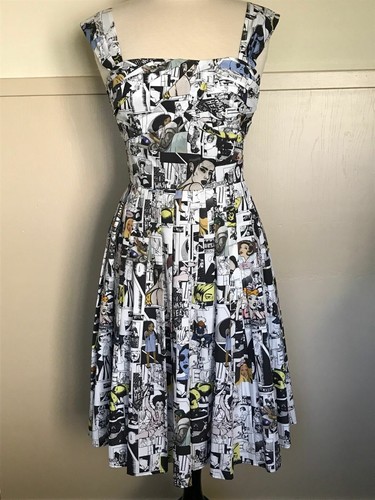 Abito NUOVO * PRADA * FUMETTO stampa cartoni animati S S 2018 IT 40 US 4 ~RARO E DA COLLEZIONE