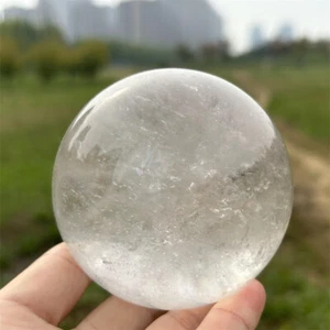 Bola de cuarzo transparente 0,67 kg cristal Reiki natural esfera soporte cristal decoración XQ2915 - Imagen 1 de 12