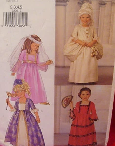 Butterick 3236 SPANISH FLAMENCO MARIE ANTOINETTE PRINCESS sz 2-5 Sewing Pattern - Picture 1 of 4
