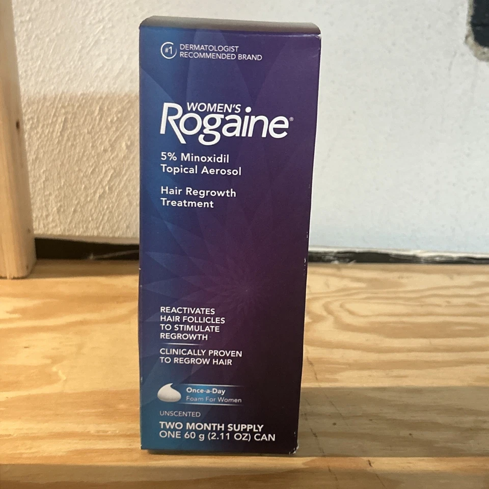 Espuma de minoxidil 5 % Rogaine para mujer 60 g tratamiento de regeneración del cabello sin olor EXP 12/26 Foto 1 de 1