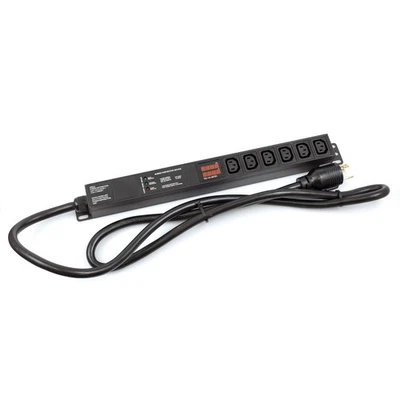 30A 240V Metered w/ Surge Protector PDU strip for Mining Rig Server Rack L6-30P - Image 1 of 4