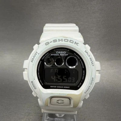 Casio G-Shock Men 50mm Black Dial White Tone Digital DW-6900NB New Battery ABCDC - Image 1 of 4