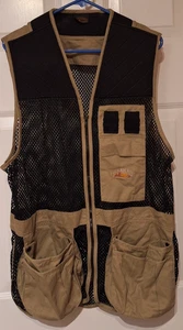 Fieldline Vest Men's M/L Beige Black Mesh Full Zip Padded Shooting Hunting - Picture 1 of 9