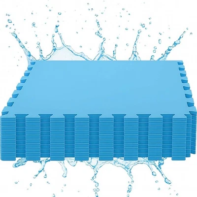Set Di 18 Tappetini Protettivi Per Piscina Blu 50X50Cm Piastrelle Per Pavimento - Immagine 1 di 4