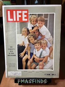 AV 1964 RFK BOBBY KENNEDY & Kids LIFE Magazine July 3 ROBERT CAROLINE JOHN JR - Picture 1 of 2